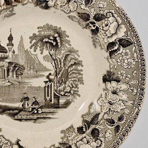 Plato coleccionable antiguo del Bósforo de la década de 1880, J. Marshall, Inglaterra