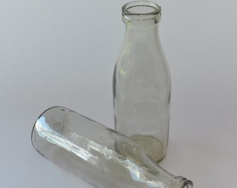 Vintage glasmjölkflaskor - Sovjetunionen - Priset är för paret!