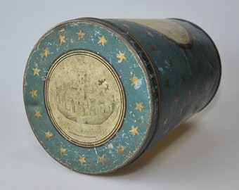 1950s Large Antique Tin Can / Jar Sweden 25 cm