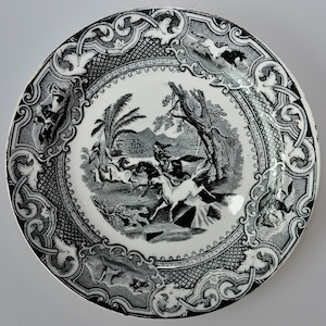 Assiette de collection antique LASSO 1865 - Petrus Regout Maastricht Pays-Bas