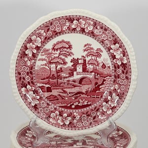 1950s SPODE&#39;s TOWER Set of 6 Vintage Plates COPELAND (Spode) England