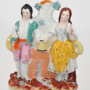 19th c Staffordshire Figure Group England