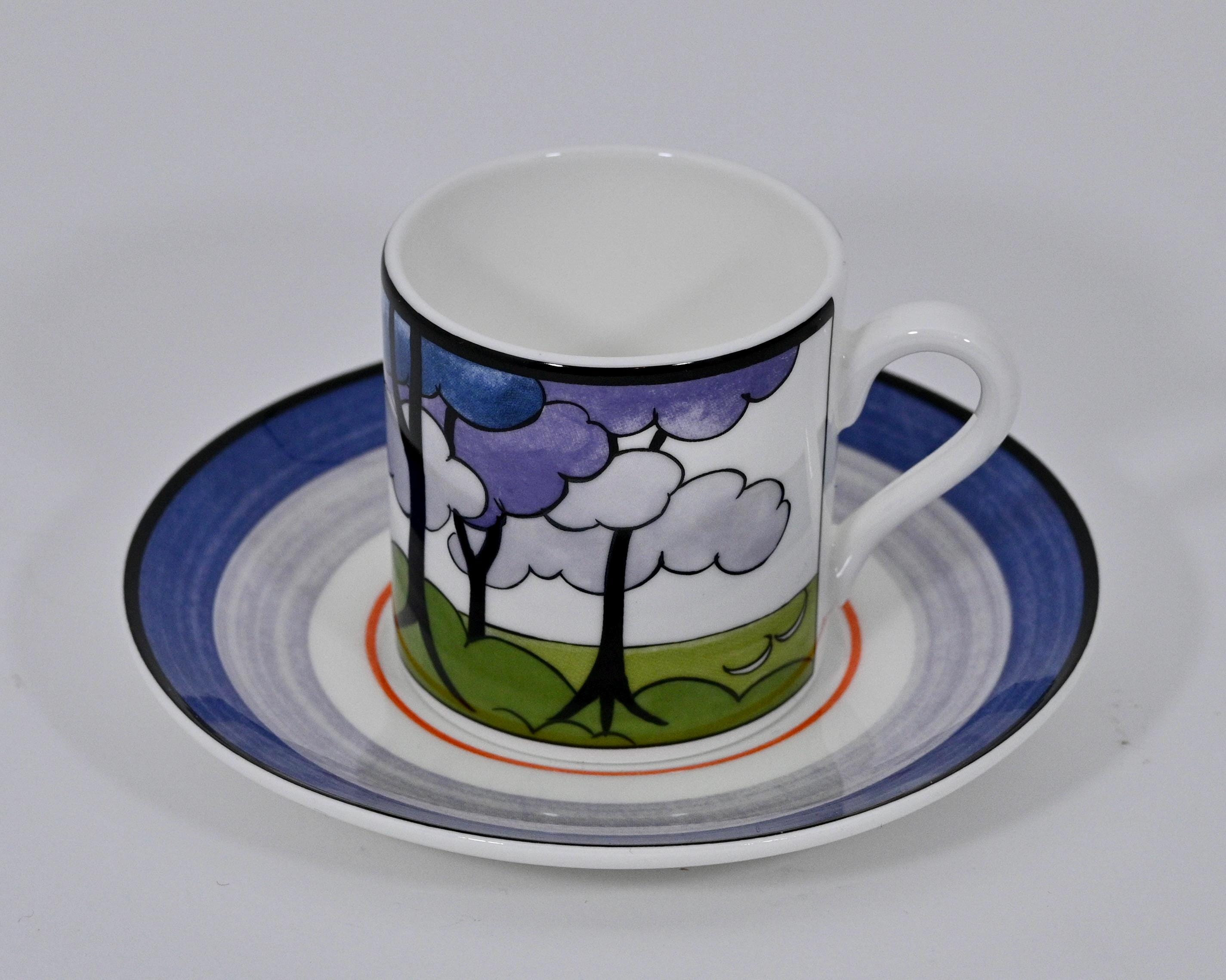Clarice Cliff Espresso Cup and Saucer - Etsy