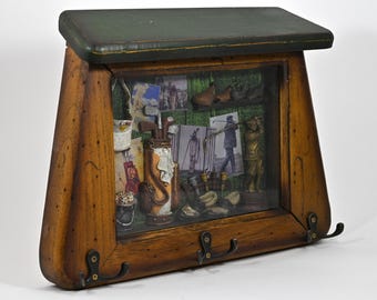 Boîte fantôme pour souvenirs de GOLF / Diorama / Crochets muraux