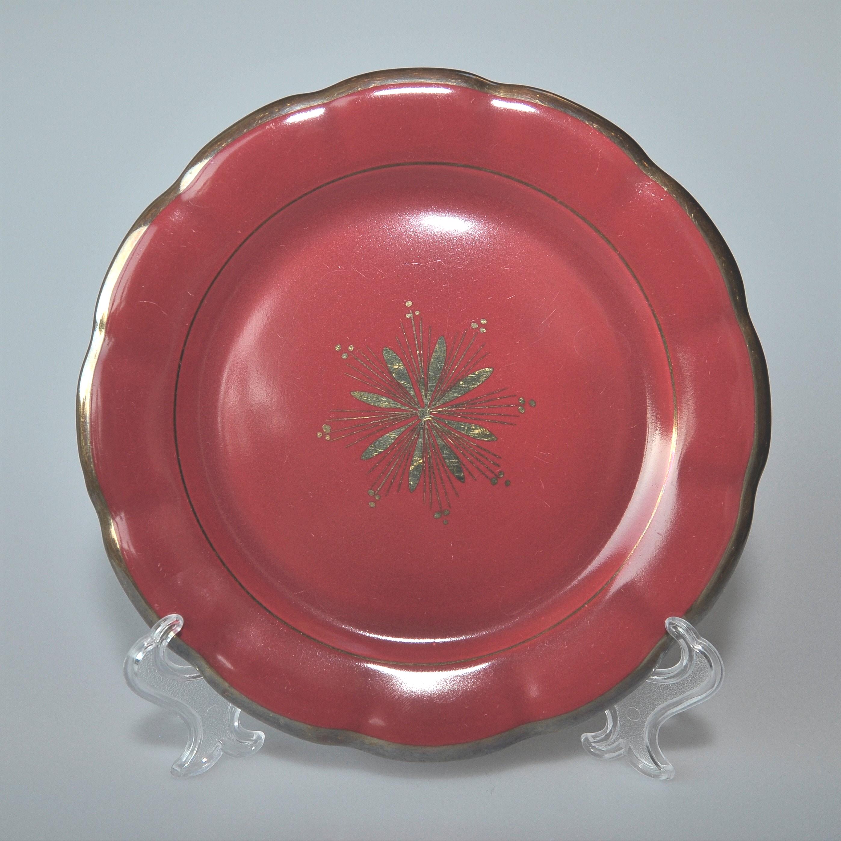 RUBIN WAVY Antique Plate Gefle Upsala-ekeby Sweden 1940s - Etsy