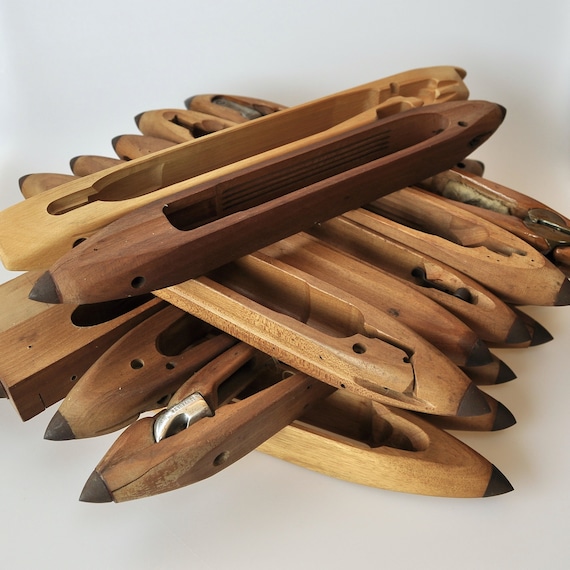 Vintage Wooden Loom Shuttle – Stick Shuttle, Metal Tipped - More shuttles added!