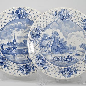 Two Collectible Plates Boch Freres Keramis Belgium