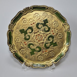 Traditional Florentine Serving Tray | Vintage Tray Ø29 cm