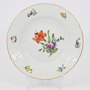 1950s Vintage Hand-decorated Porcelain Fruit/Dessert Plates Bing & Grondahl Denmark | 15 plates available!