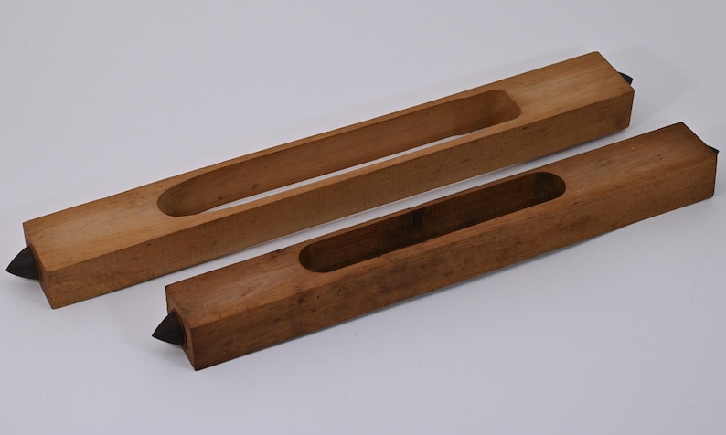 Vintage Wooden Loom Shuttle – Stick Shuttle, Metal Tipped - More shuttles added! 36-43 cm wo pirn rec