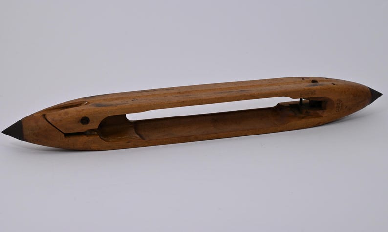 Vintage Wooden Loom Shuttle – Stick Shuttle, Metal Tipped - More shuttles added! 37-40 cm wo pirn ova