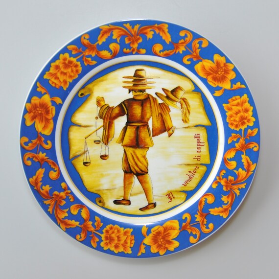 Set of Two Decorative Italian Plates Etsy