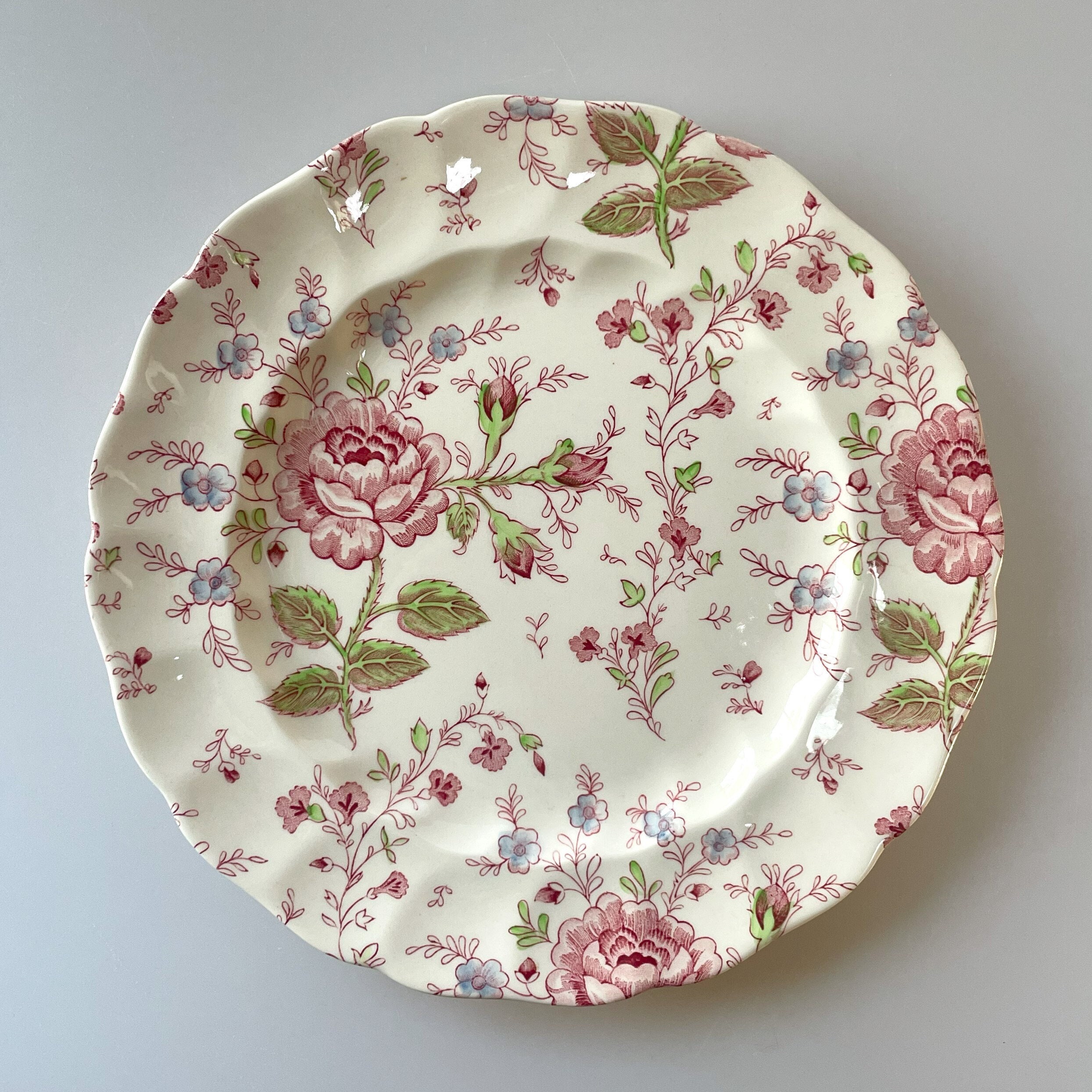ROSE CHINTZ Johnson Bros Plate England Etsy