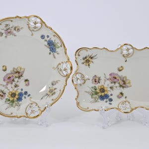 Platos vintage de porcelana Rosenthal Molière - Vajilla elegante alemana, década de 1940, juego de 2