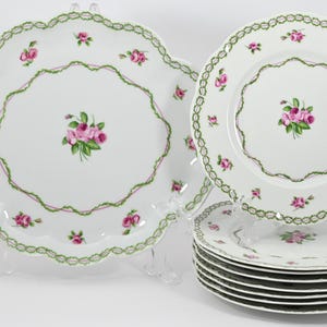 1960s Set of 9 Haviland Limoge Plates France
