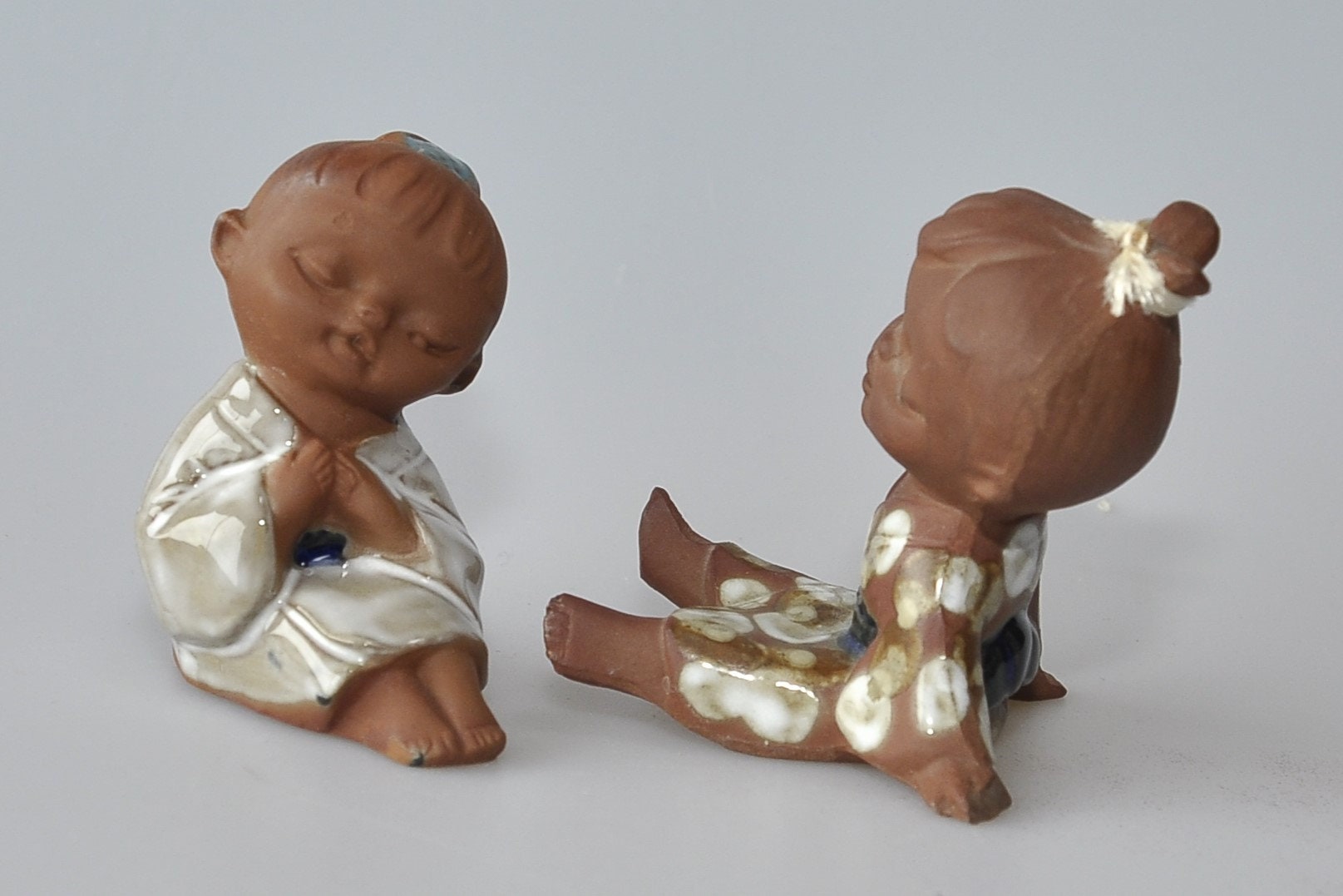 SETO CRAFT Vintage Japanese Children Stoneware Figures - Etsy