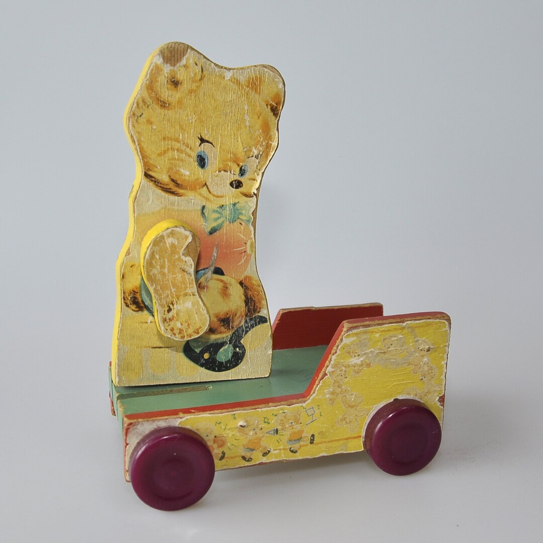 Vintage Wooden Push&pull Toy - Etsy
