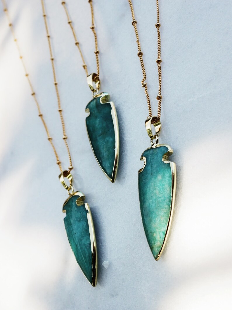 amazonite pendant Amazonite necklace raw amazonite necklace healing crystal necklace