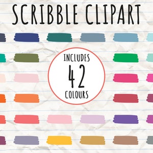 SCRIBBLE CLIPART / Iconos digitales / Vectores de iconos / Imágenes prediseñadas / Icono / Scrapbook / Creación de tarjetas / Libro de chatarra / Scrapbook Kit / Estacionario