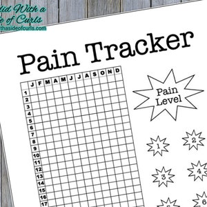 Pain Tracker Bullet Journal-Printable Pages