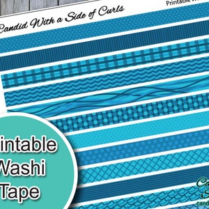 Bedruckbares Washi Tape in Blau