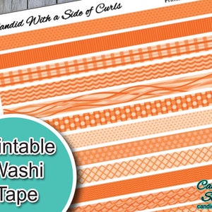 Oranje afdrukbare Washi Tape
