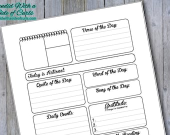 Daily Journal Page For Bullet Journal-Printable Pages
