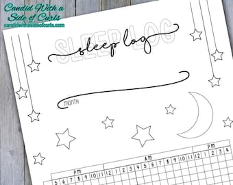 Sleep Log Bullet Journal-Printable Pages