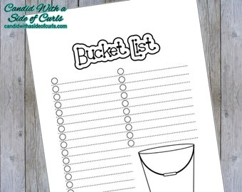 Bucket List Bullet Journal Printable Pages