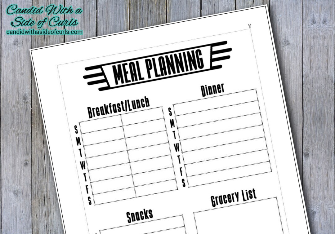 Meal Planning Bullet Journal-printable Pages - Etsy