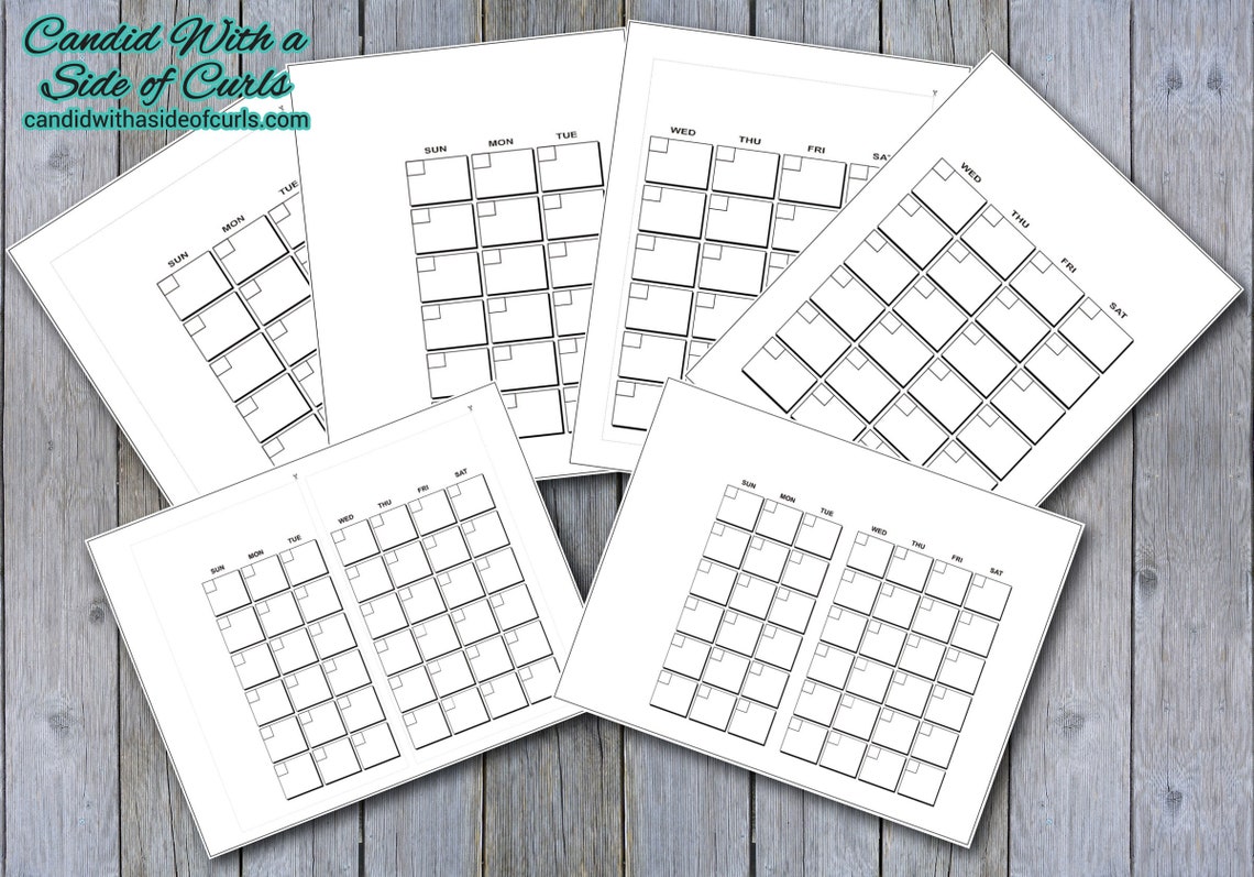 Monthly Calendar Bullet Journal-printable Pages - Etsy