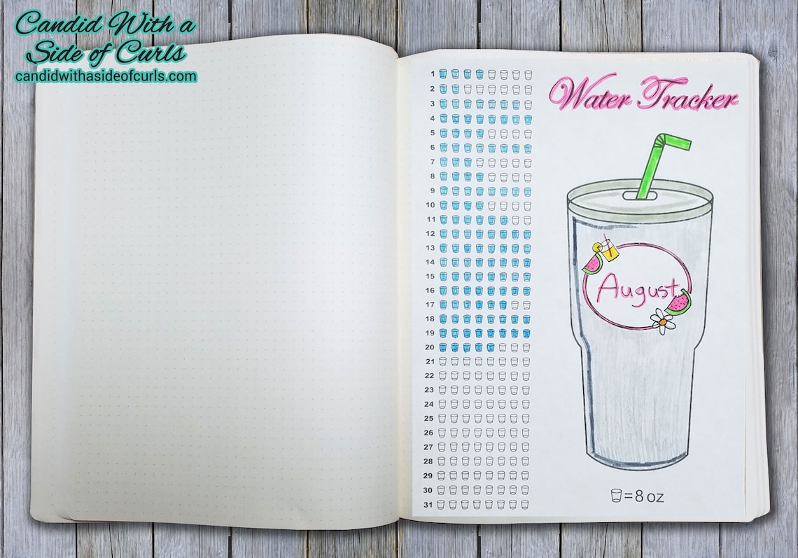 Water Tracker Bullet Journal Printable Water Tracker Bullet Journal Printable