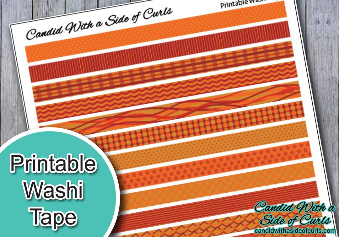 Fall Colors Printable Washi Tape - Etsy