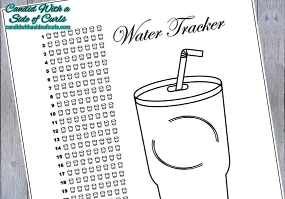 Water Tracker Bullet Journal Printable