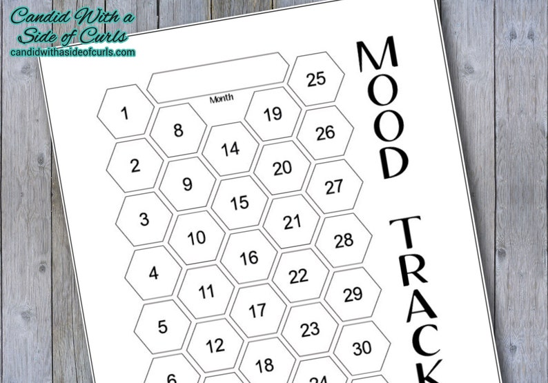 Hexagon Monthly Mood Tracker Bullet Journal-Printable Pages | Etsy