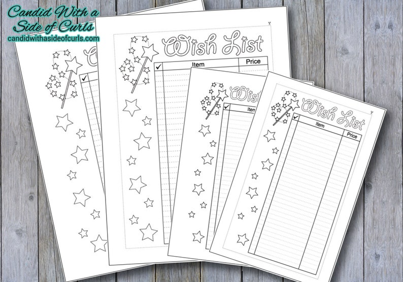 Wish List Bullet Journal Printable Pages - Etsy