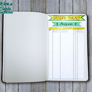 Spending Tracker Bullet Journal Printable Pages - Etsy