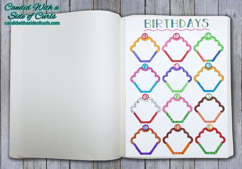 Birthday Log Bullet Journal-printable Pages - Etsy UK