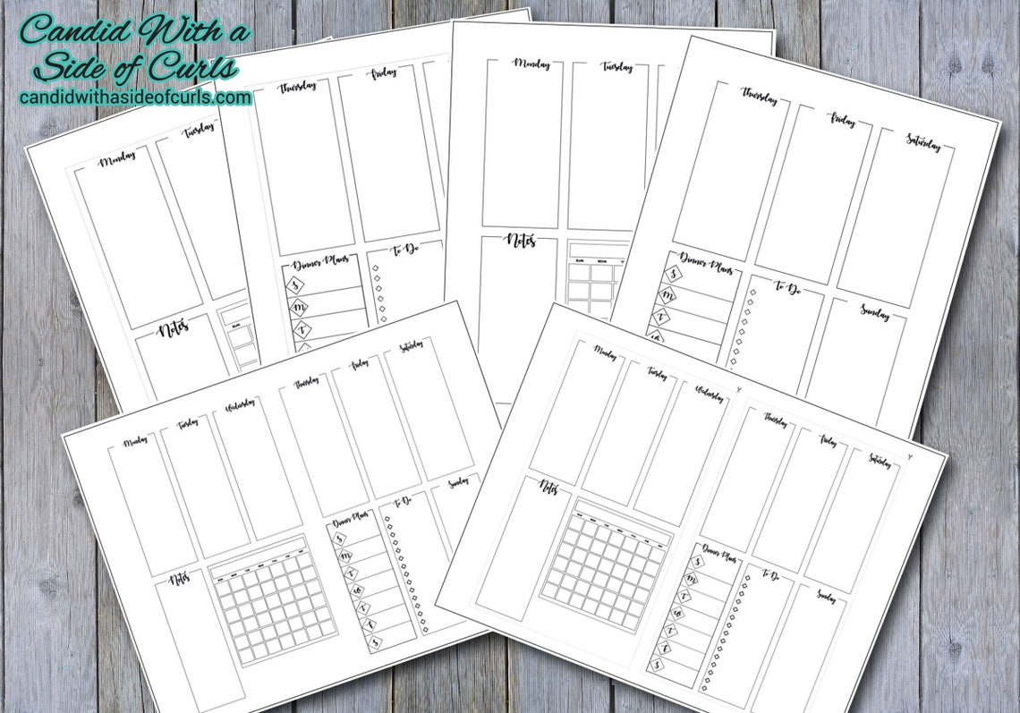 Weekly Spread 1 Bullet Journal-printable Pages - Etsy