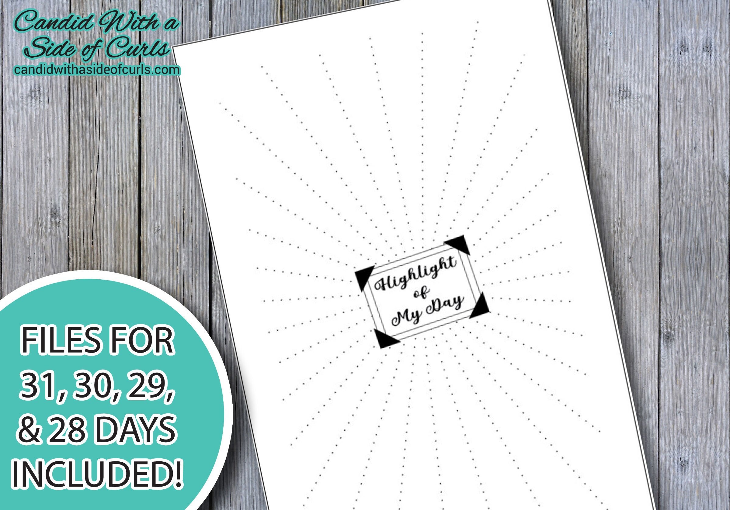 Highlight of My Day Medium Bullet Journal Printable Pages - Etsy