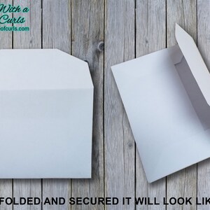 Quarter Page Envelope Printable Template - Etsy