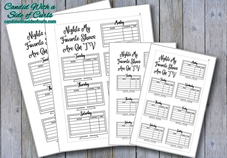 TV Shows List Bullet Journal-printable Pages - Etsy