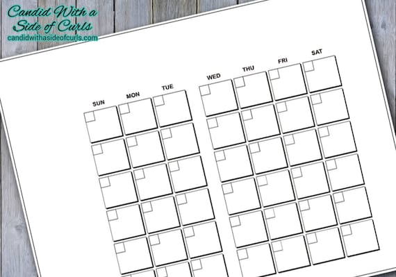 Monthly Calendar Bullet Journal-printable Pages | Etsy