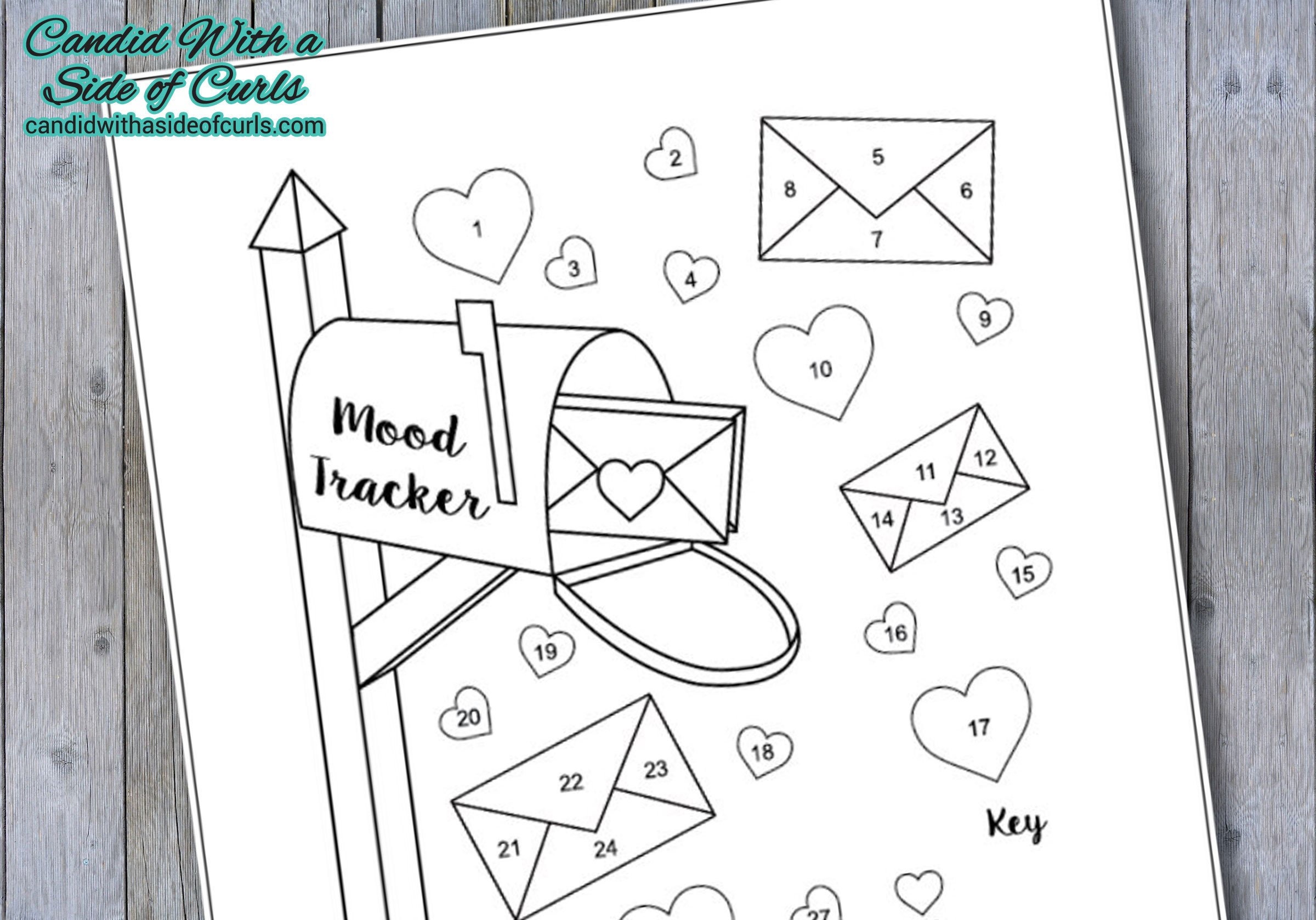 Mail With Hearts Monthly Mood Tracker Bullet Journal-printable Pages - Etsy