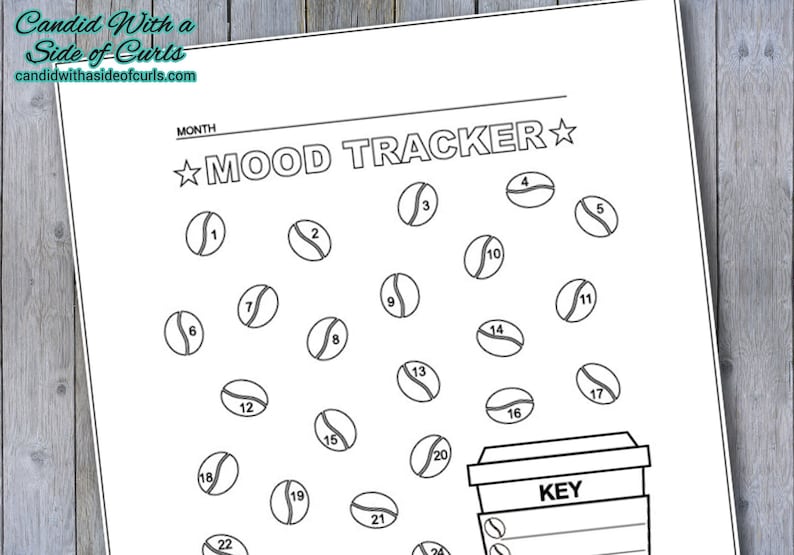 Espresso Bean Regular monthly Temper Tracker Bullet Magazine-Printable Internet pages photo regarding Mood Tracker Bullet Journal Printable titled Espresso Bean Month to month Temper Tracker Bullet Magazine-Printable Web pages