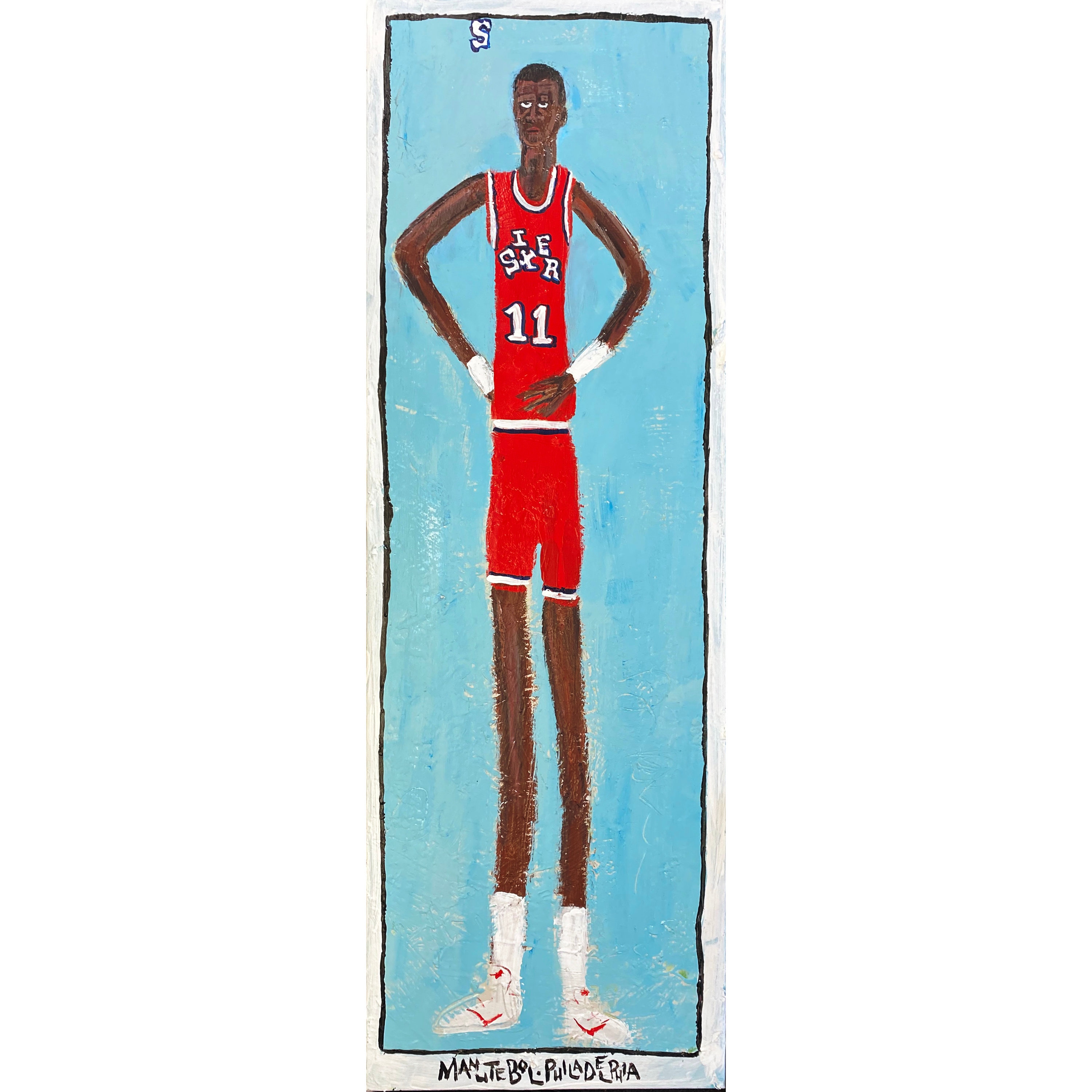 MANUTE BOL Retro Style 90s Basketball Card - Manute Bol - Sticker