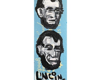 Lincoln - Acrílico sobre Madera 10x3.35in