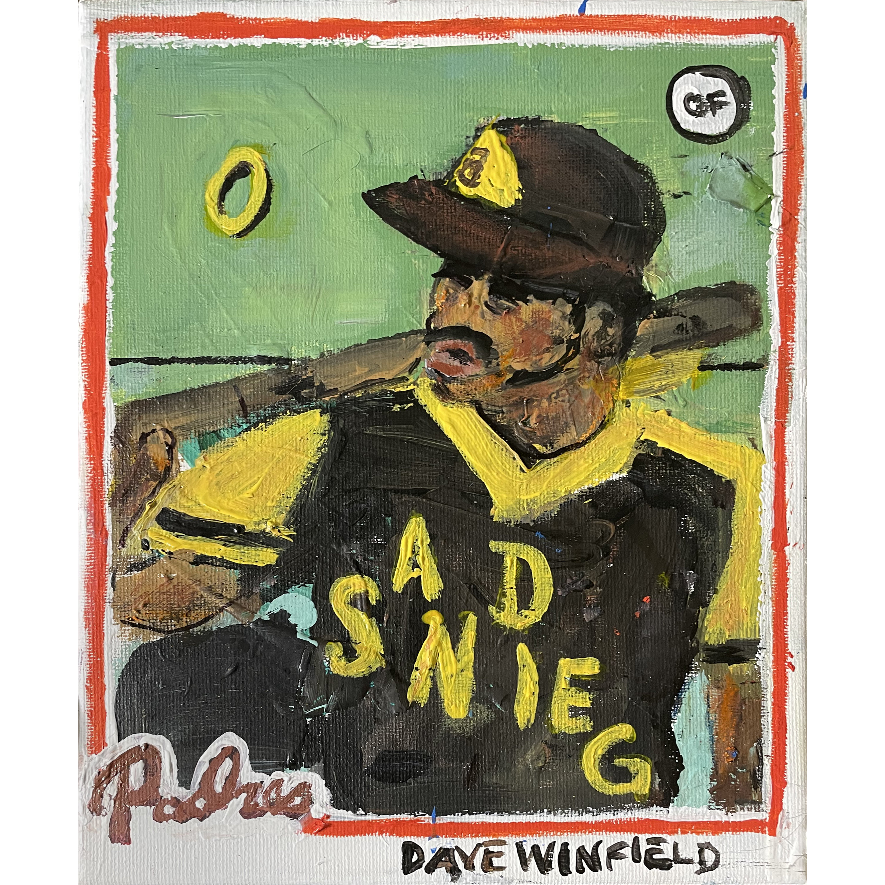Dave Winfield Acrylic on Canvas 8x10in Original Baseball 