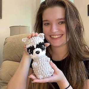 Townsend Local: Jasper the Raccoon Crochet Pattern, Raccoon Crochet Pattern, Low Sew Crochet Pattern, Crochet Woodland Pattern, Amigurumi