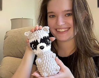 Jasper der Waschbär Häkelanleitung: Low Sew Amigurumi (PDF-Muster)
